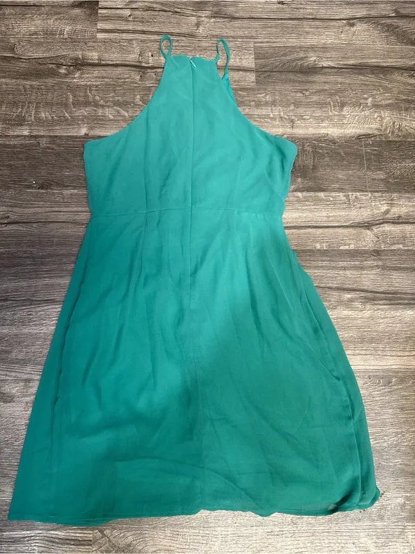 Lulu's Teal Halter Mini Wrap Dress - Image 3