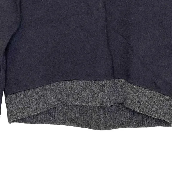 J. Crew Short Length Sweater Size Small Black Gray Cotton With‎ Wool Trim Womens - Image 3