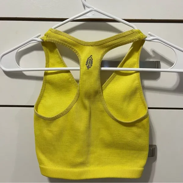 Free People Movement Women's Free Throw Crop Tank Neon Yellow - Image 3