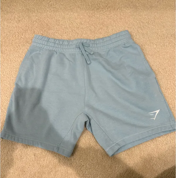 Gymshark M Iceberg Blue Crest 7” Shorts - Image 2