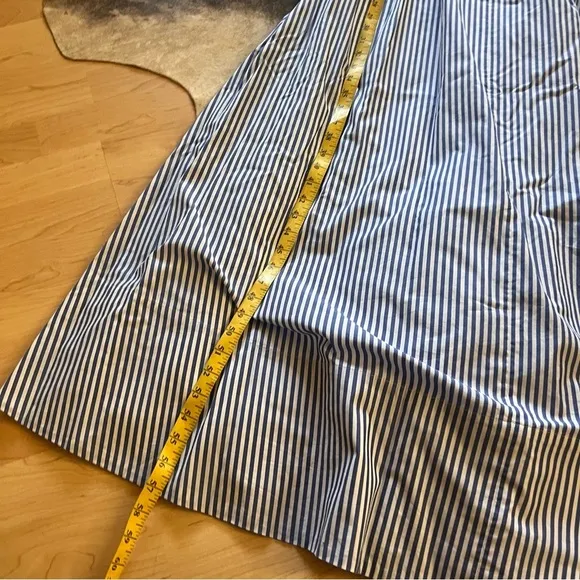 STAUD Blue White Striped Plumeria Long Dress Cottage Cotton‎ Size 00 - Image 10
