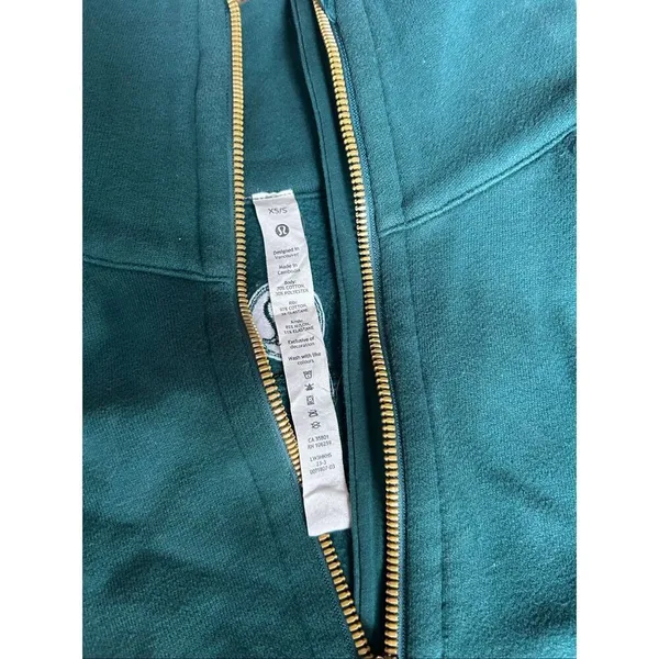 Lululemon Scuba Half Zip Green Size XS/S - Image 3