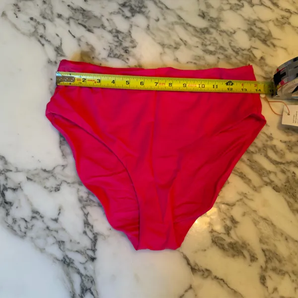 NWT Quince Italian High Rise Berry Pink Bikini Bottom Swimwear M - Image 5