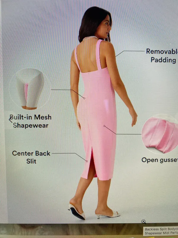 Halara Pink Midi Dress - Image 5