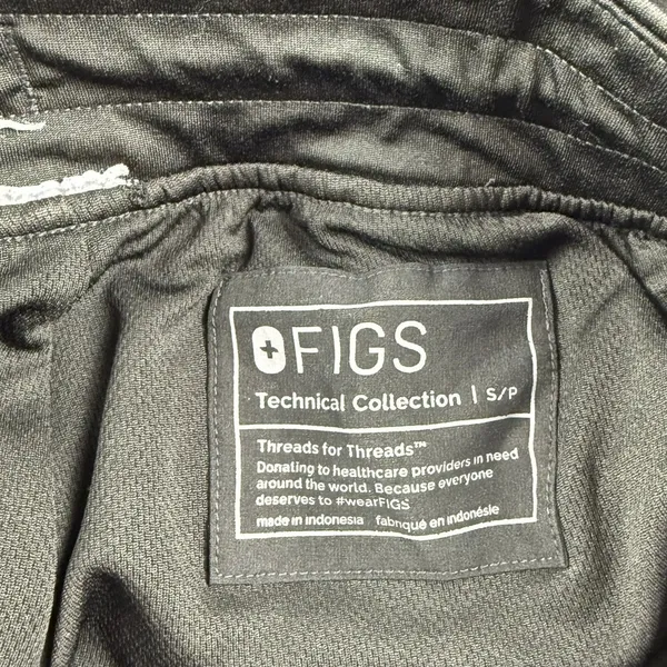 FIGS Zamora FreeX Lined Jogger Scrub Pants - Black, Small, Excellent! - Image 2
