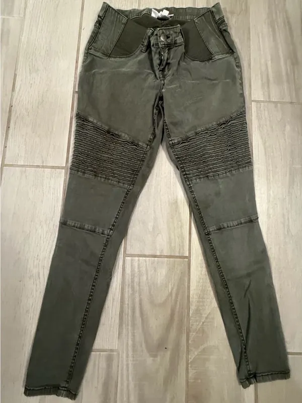 Isabel Maternity by Ingrid & Isabel Olive-Green Jeggings - Image 2
