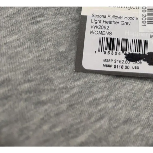 Vuori Women’s Sedona Crop Hoodie Light Heather Grey Size Medium New w/tag $118 - Image 4