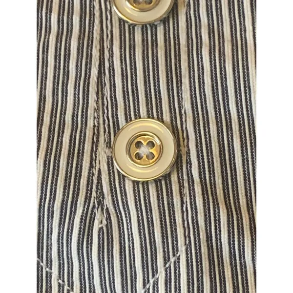 7th Avenue New York & Company Shorts 6 Navy Blue and white pinstripes Nautical - Image 5