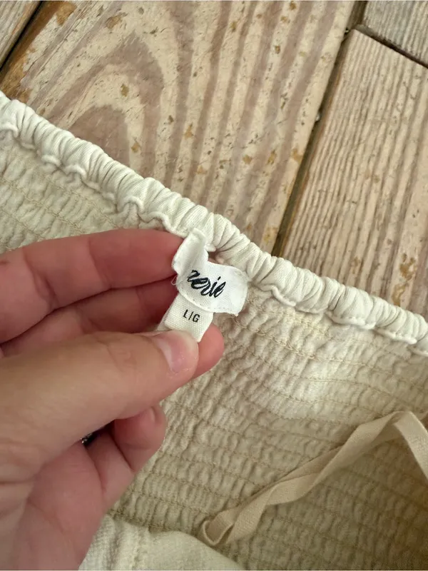 Aerie White Denim Tube Top size L - Image 2