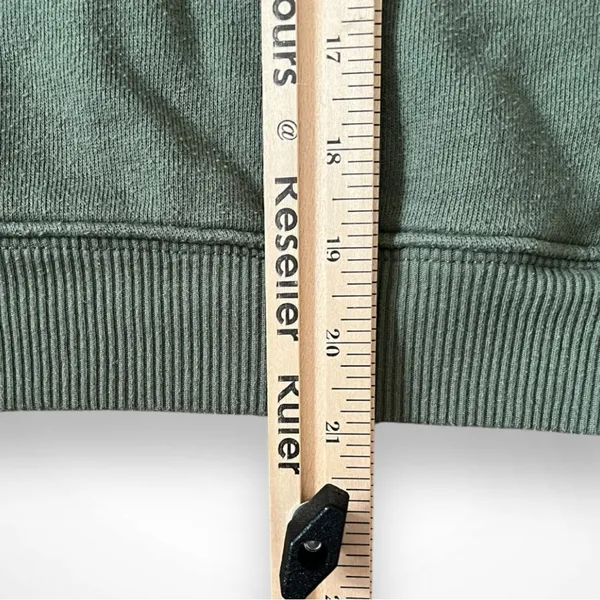 AERIE Women's Green Cropped Hooded Sweatshirt Medium‎ | GUC - Image 11
