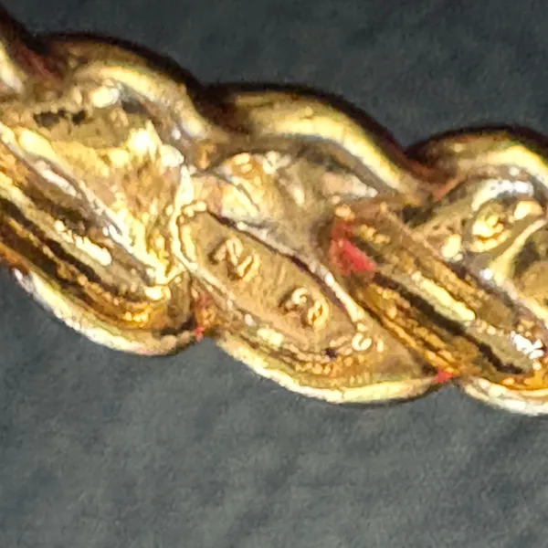 Avon Gold Tone Braided Crystal Necklace and Bracelet Set stamped NR - Image 7