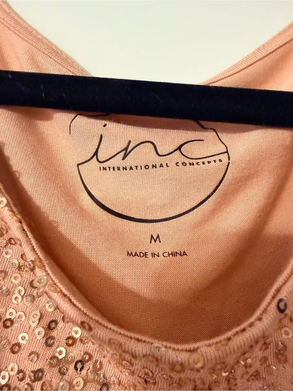 Sequin Scoop Neck off shoulder - Image 2