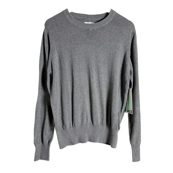 Pact Organic Cotton Gray Crewneck Long Sleeve Sustainable Sweater Size XL - Image 2