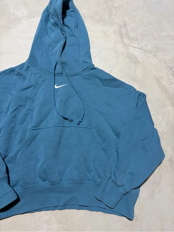 Nike Blue Pullover Hoodie center swoosh logo medium - Image 5