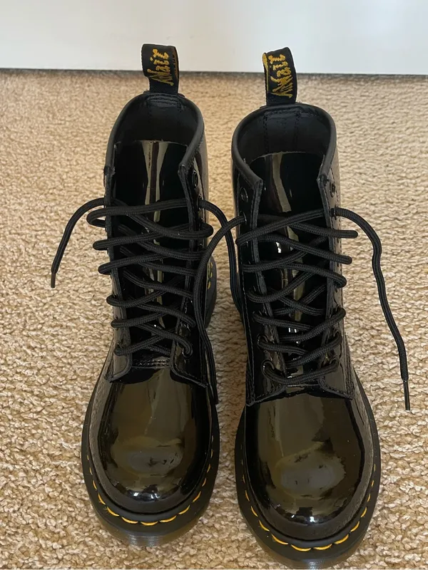 Dr. Martens 1460 Black Patent Leather 8-Eye Boots Women’s US 5 EU 36 AirWair - Image 2