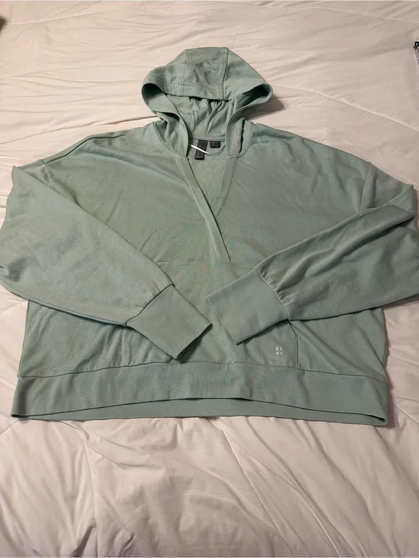 Sweaty Betty After Class Relaxed V-Neck Hoodie Sweatshirt - Size 12 - Image 4
