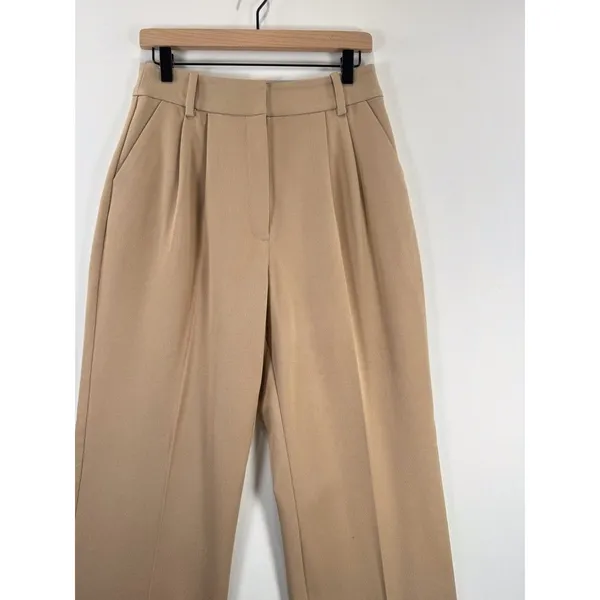 Favorite Daughter Womens Pants Brown Pleated High Rise Wide Leg Stretch Size 8 - Image 7
