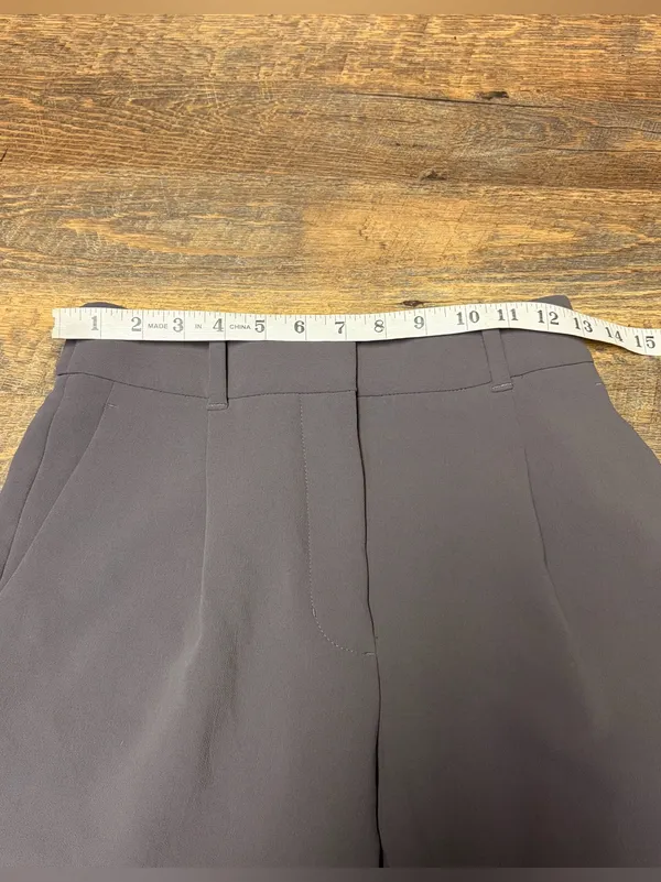 Aritzia Wilfred Pleated High Rise Tapered Cuffed Ankle Trouser Womens 2 Brown - Image 2