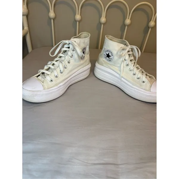Converse Chuck Taylor Move Platform High Top Sneakers White Women’s 9 - Image 12