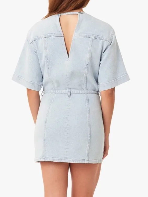 Habitual Light Blue Denim Mini Skirt with Slim Belt - Image 10