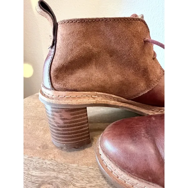 Clarks Trace Glow Brown Leather Suede Lace Up Ankle Boots 6‎ Fall Autumn - Image 7