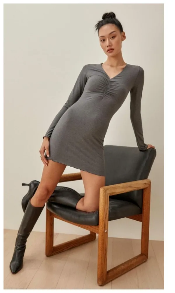 NWT REFORMATION Jennie Long Sleeve Body-Con Minidress Size Medium - Image 9