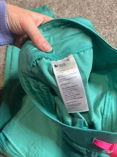 Teal FIGS Jogger Scrub Pants - Image 3