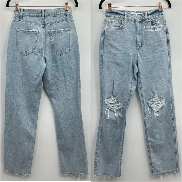 Garage Denim High-Rise Vintage Straight Style Mom Jeans Size 24 - Image 6