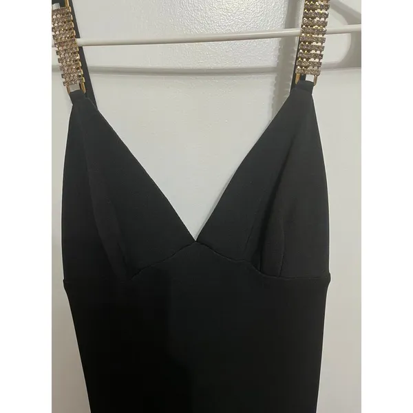 ABS Allen Schwartz sexy little mini black dress size small petite - Image 4