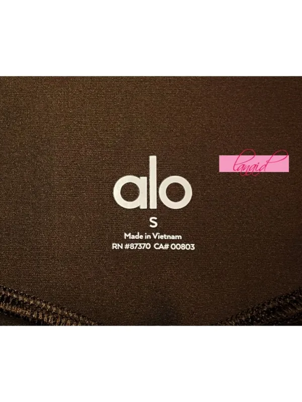 Alo Ribbed Airlift High-Waist 7/8 Enchanted Leggings Espresso Hi-Rise Waisted S - Image 9
