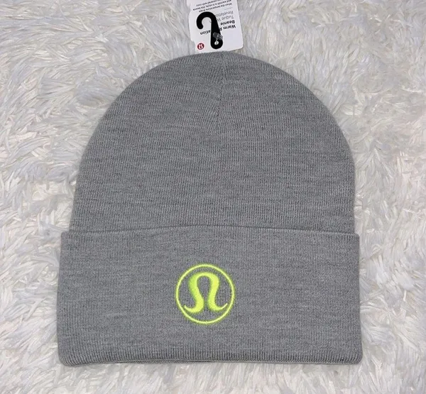 Lululemon Warm Revelations Beanie Color Rhino Grey / Highlighter Yellow OS NWT - Image 3