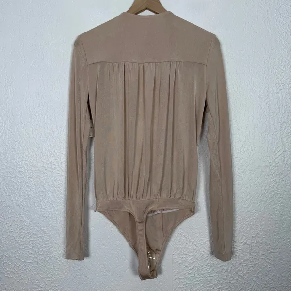 Free People Turnt Long Sleeve Bodysuit in Blossom Pearl Size Large NWT - Image 4