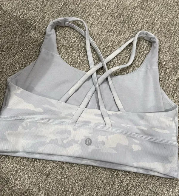 Lululemon white and grey camo sports bra - Image 2