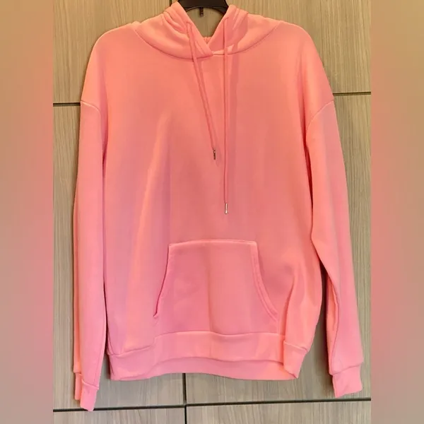 XL Hoodie Hooded Sweatshirt Bubblegum Pink Faith Over Fear GUC Shein - Image 6