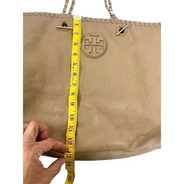 Tory Burch Marion Tote, cognac color, whipstitch leather - preloved but lots of - Image 4