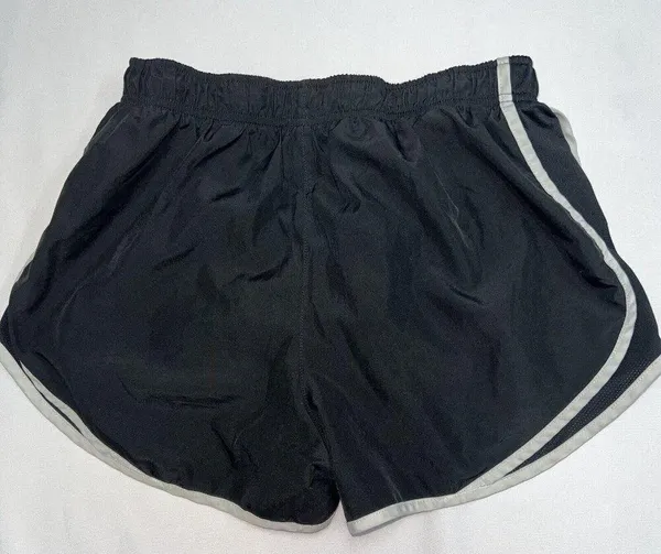 Nike Dri Fit Tempo Shorts Womens Medium Black White Trim Brief Lined Running C - Image 5