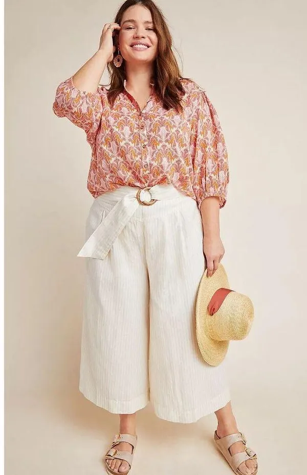 NWT Anthropologie Palm Beach Belted Pants Size 8. A42 - Image 6