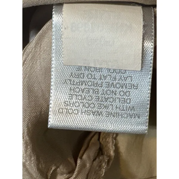 City DKNY Pants Size 8 Tan Khaki Straight Leg Y2K Unfinished Hem - Image 10