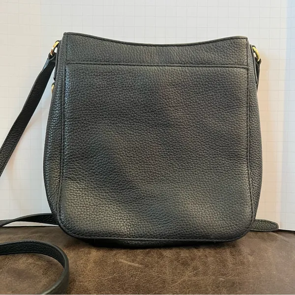 Michael Kors‎ Black Pebbled Leather Crossbody Bag - Gold-Tone Hardware - Image 4
