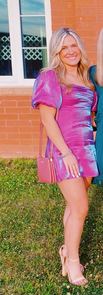 Shop Neighbor Iridescent Purple Mini Dress - Image 3