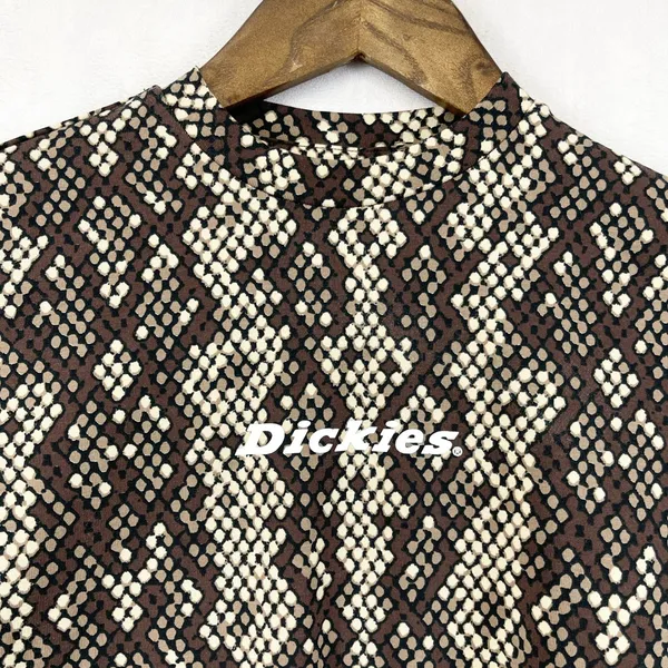 Dickies Women Camden Top XS Snake‎ Print Mock Neck Street Retro Activewear - Image 2