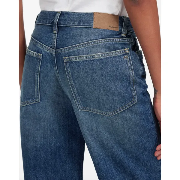 Madewell Petite Low Slung Baggy Crop Jean Croswell Wash Blue Relaxed US 30 P NWT - Image 5