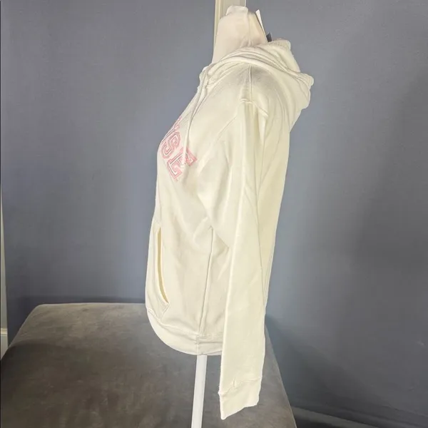 Women’s White Embroidered SYRACUSE College Drawstring Hoodie Size L NEW - Image 5