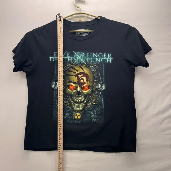 Five Finger‎ Death Punch Skull Graphic Shirt Black Large - Image 7
