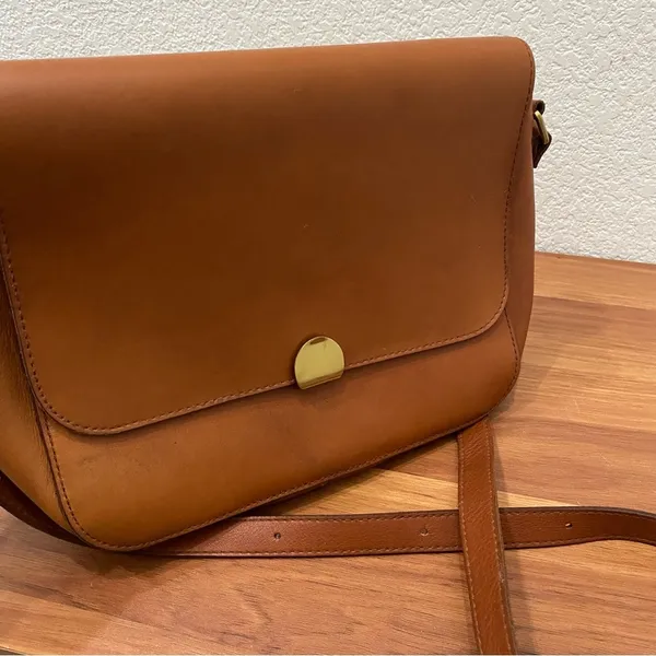 Madewell L4913 Brown Leather The Abroad Shoulder Bag - Image 5