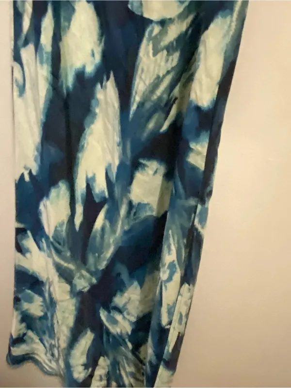 Open Edit XS 34” Womens Tank Maxi Slip Dress Blue White Abstract Floral New NWT - Image 7
