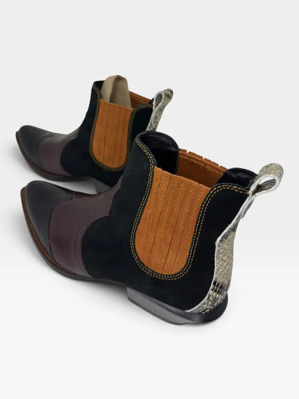 Coach 1941 Bandit Chelsea Ankle Boots Black Oxblood Leather Size 5 NIB - Image 5