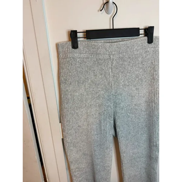 Aerie Gray Groove On Ribbed Velour Flare Sweatpants - Image 8