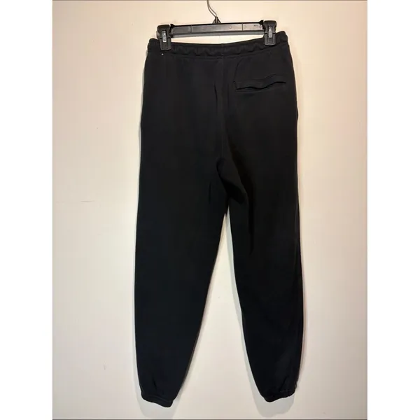 Nike Black Joggers White Swoosh Elastic Waist & Hem Athletic Holiday 2025 SZ S - Image 2