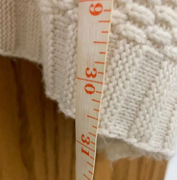 Turtleneck Knit Long Poncho Sweater Tan - Image 5